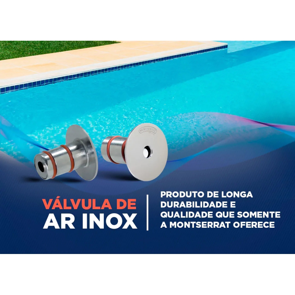 VALVULA AR INOX TUBO 20MM HIDRO MONTSERRAT
