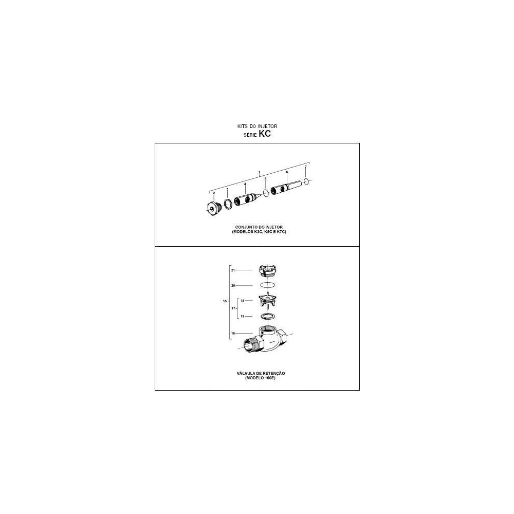 Kit do Injetor KCM160E Jacuzzi