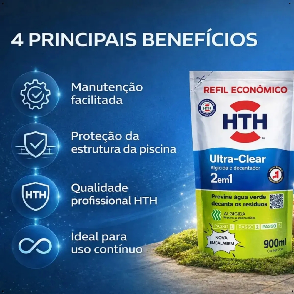 ULTRACLEAR 2X1 0,900ML.DECANTADOR/ALGICIDA HTH