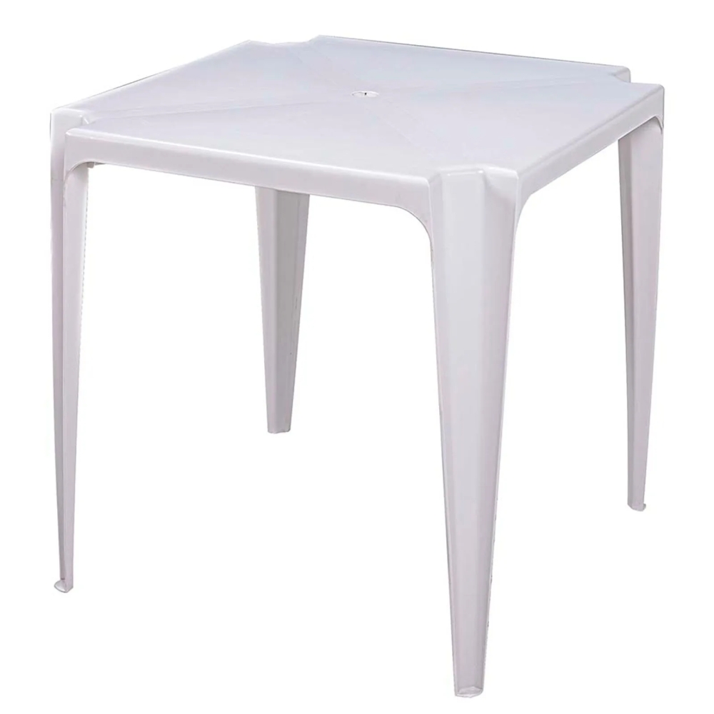 MESA MOR BELA VISTA QUADRADA 70 X 70CM EMPILHAVEL BRANCA