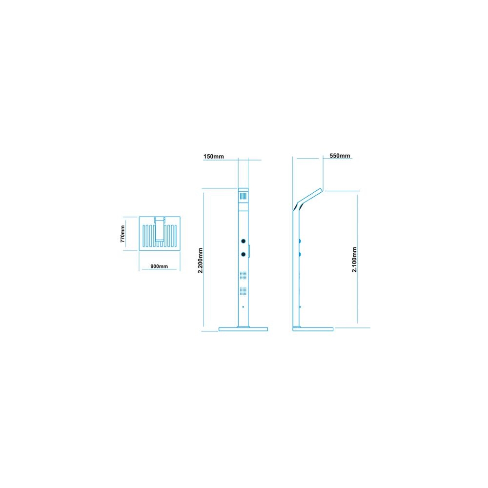 Ducha Inox Advance c/ Misturador Sodramar