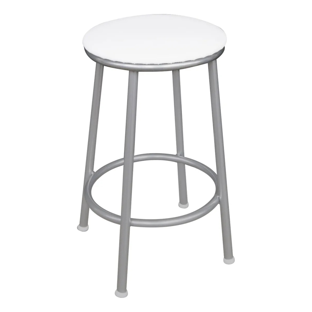 BANQUETA METALNEW 47CM PINTADA SEM ENCOSTO ASSENTO LARANJA