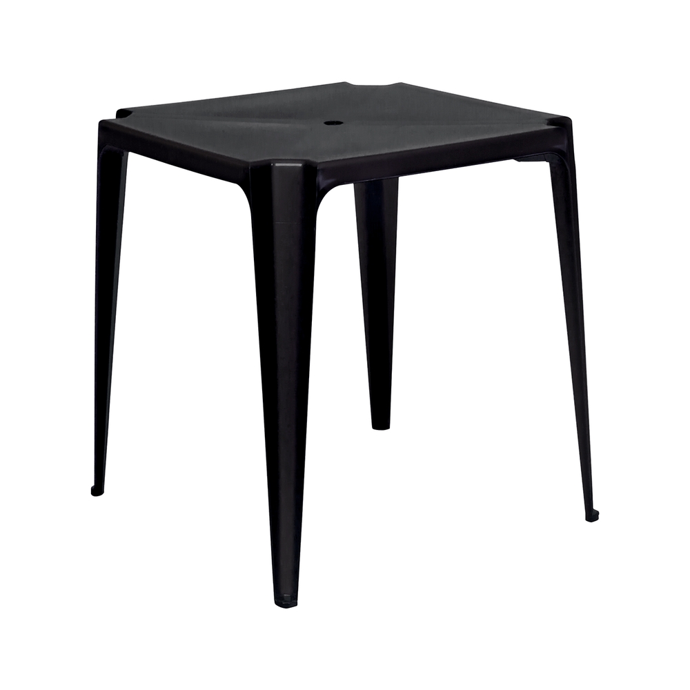 MESA MOR QUADRADA EMPILHAVEL BELA VISTA 70X70CM PRETA
