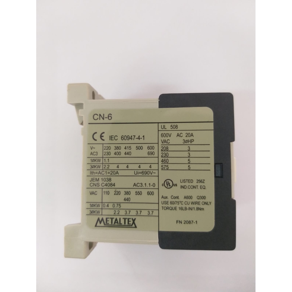 MINI CONTATORA MAGNETICA METALTEX CN-6 20A