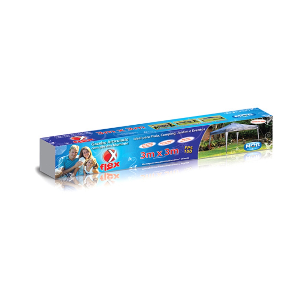 Gazebo X-Flex 3x3m Mor Azul