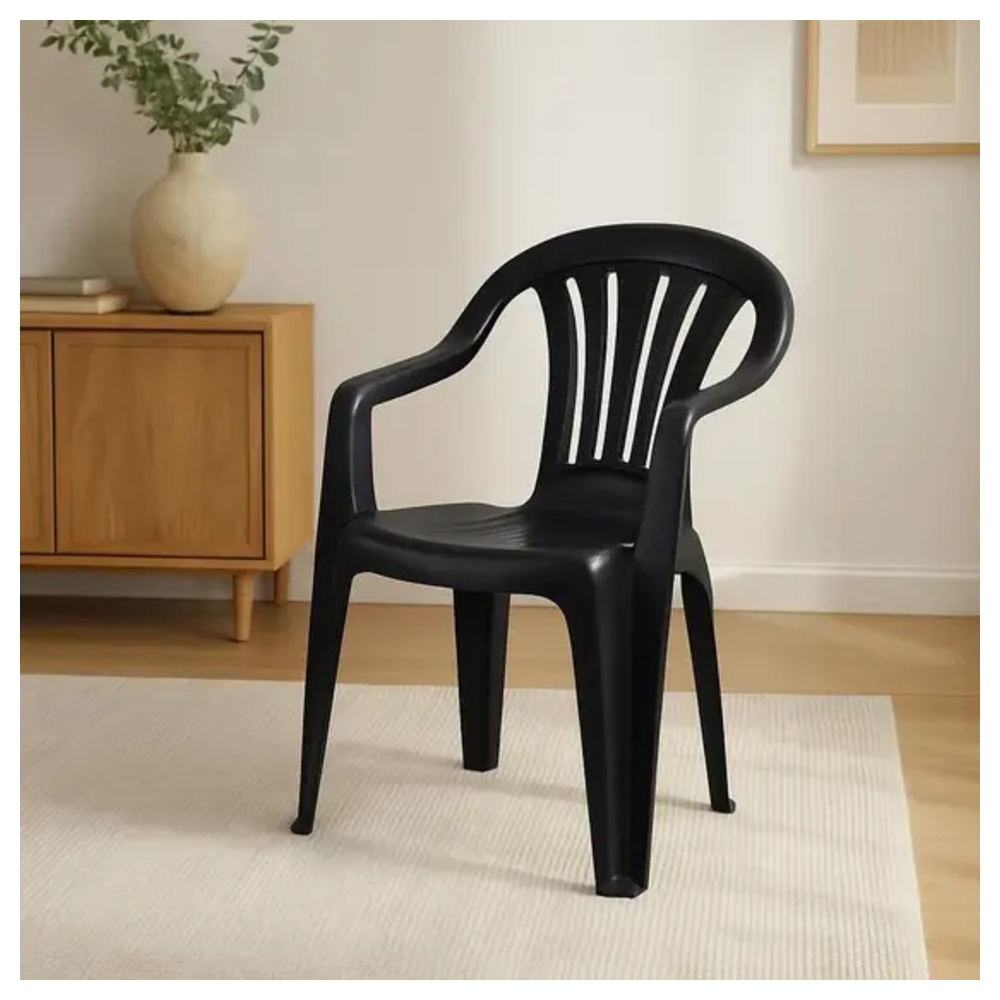 CADEIRA MOR BELA VISTA PLASTICA PRETA 182 KG