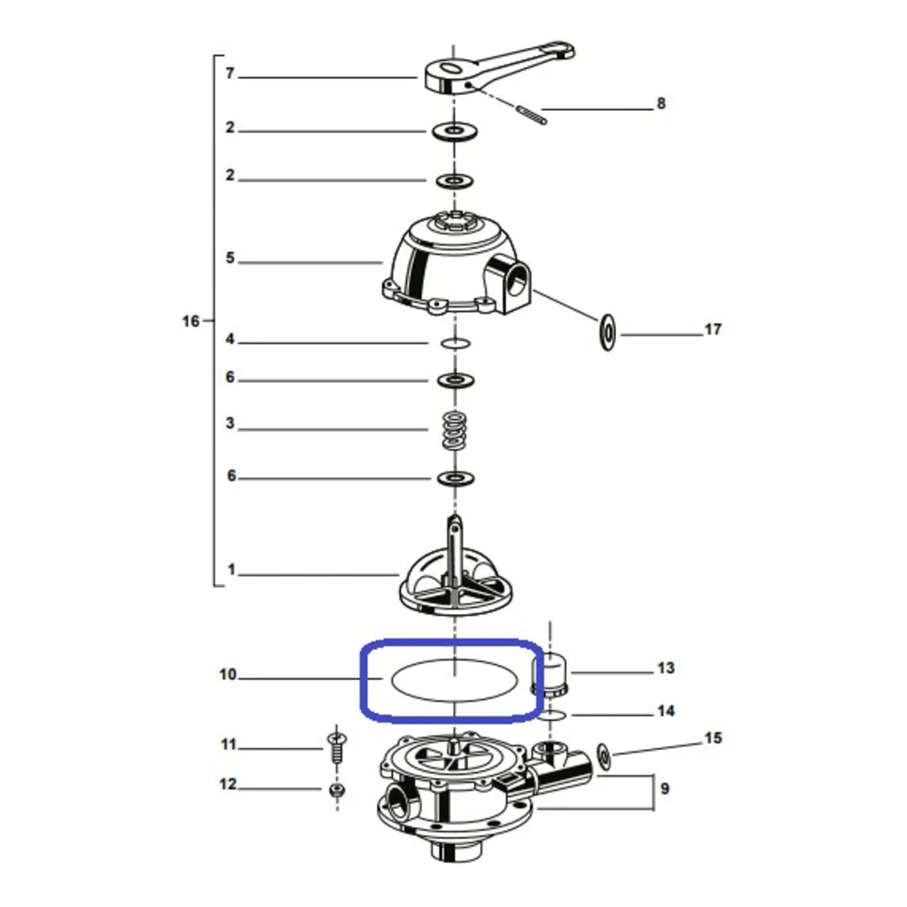 Anel Seção Quadrada Filtro e Bomba Jacuzzi