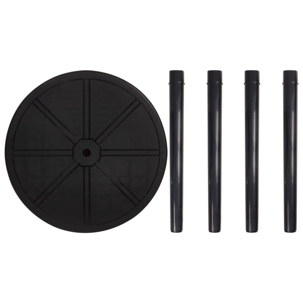 MESA MOR REDONDA PRETA 90CM DESMONTAVEL