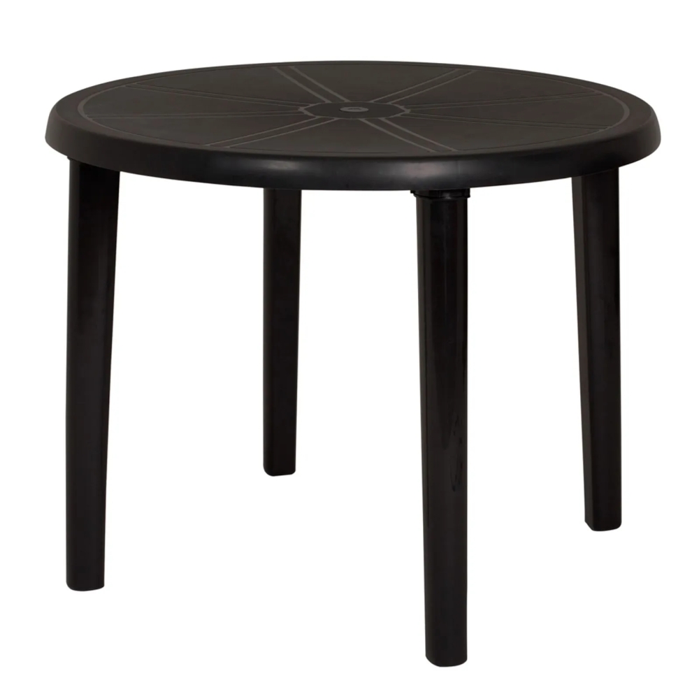 MESA MOR REDONDA PRETA 90CM DESMONTAVEL