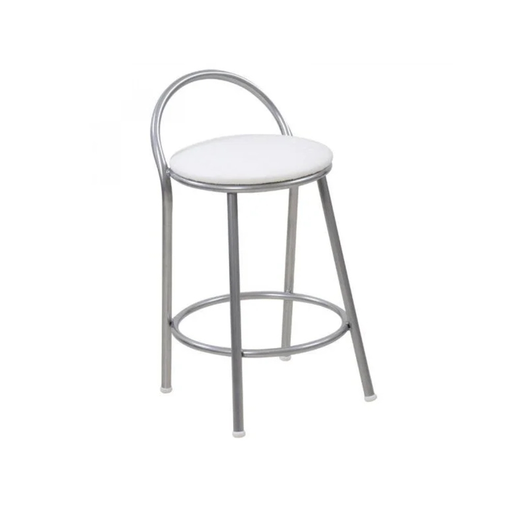 BANQUETA METALNEW 47CM PINTADA COM ENCOSTO ARCO ASSENTO VERDE