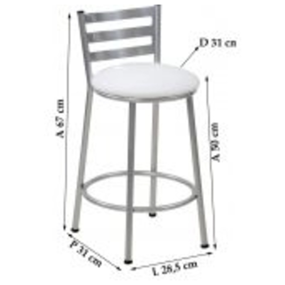BANQUETA METALNEW 50CM MILLENIUM PINTADA