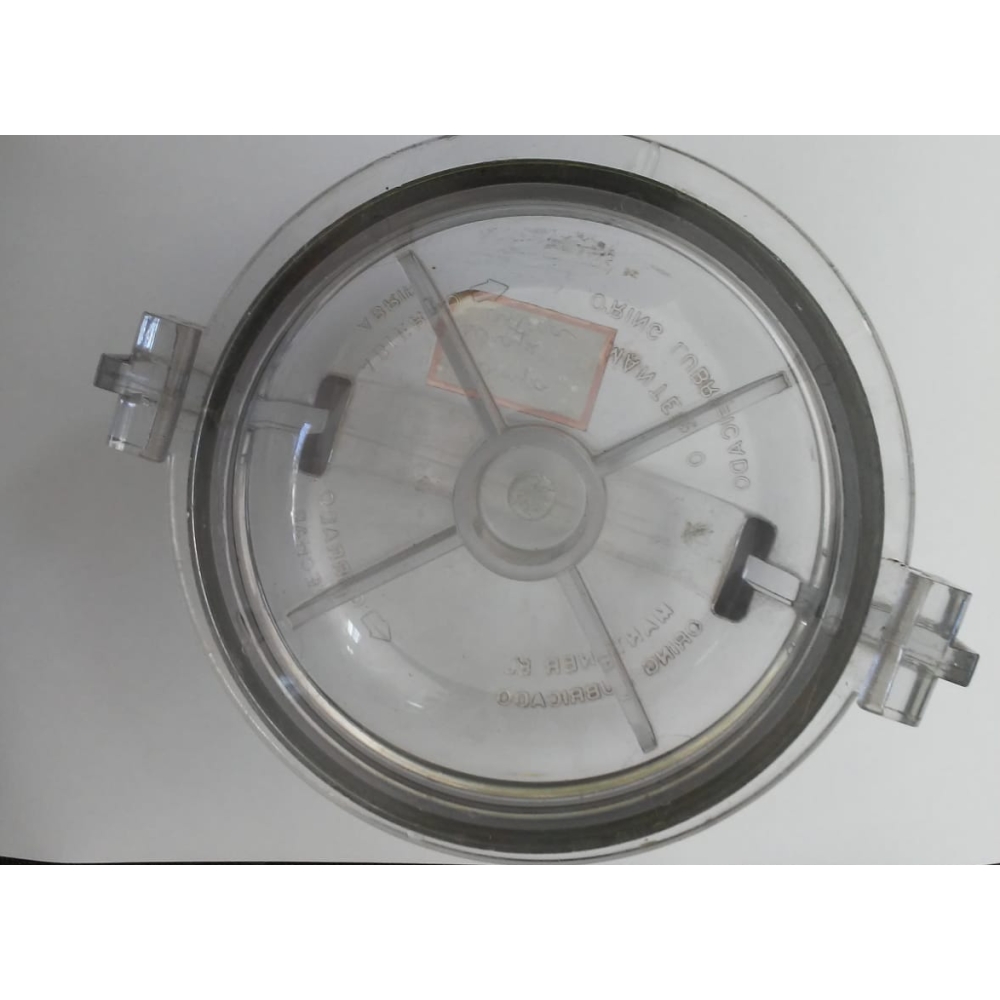 TAMPA PRE FILTRO BOMBA ACRILICA COM TRAVAS MOD. ANTIGO