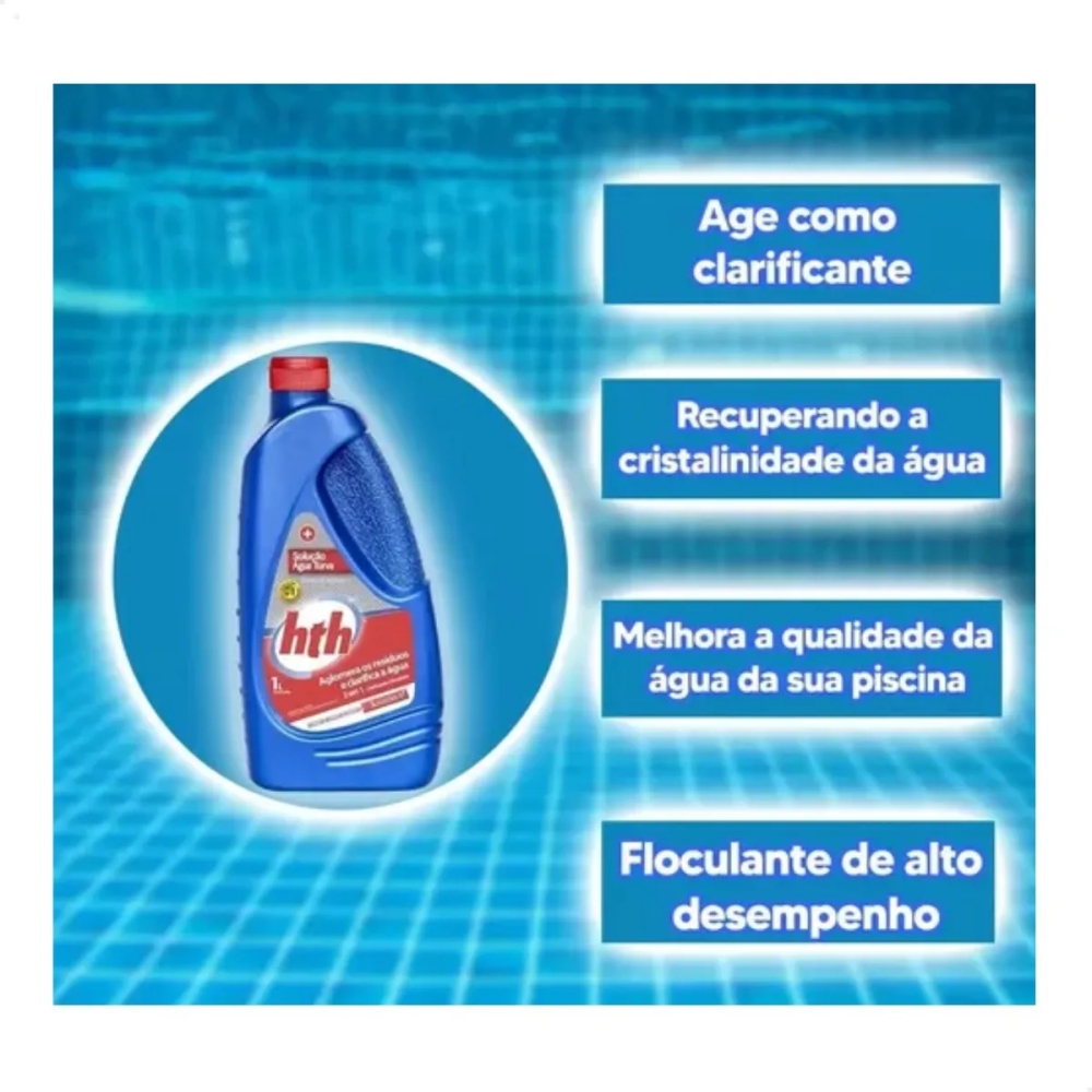 DECANTADOR P/ AGUAS PISCINAS SOS AGUA TURVA 1L HTH