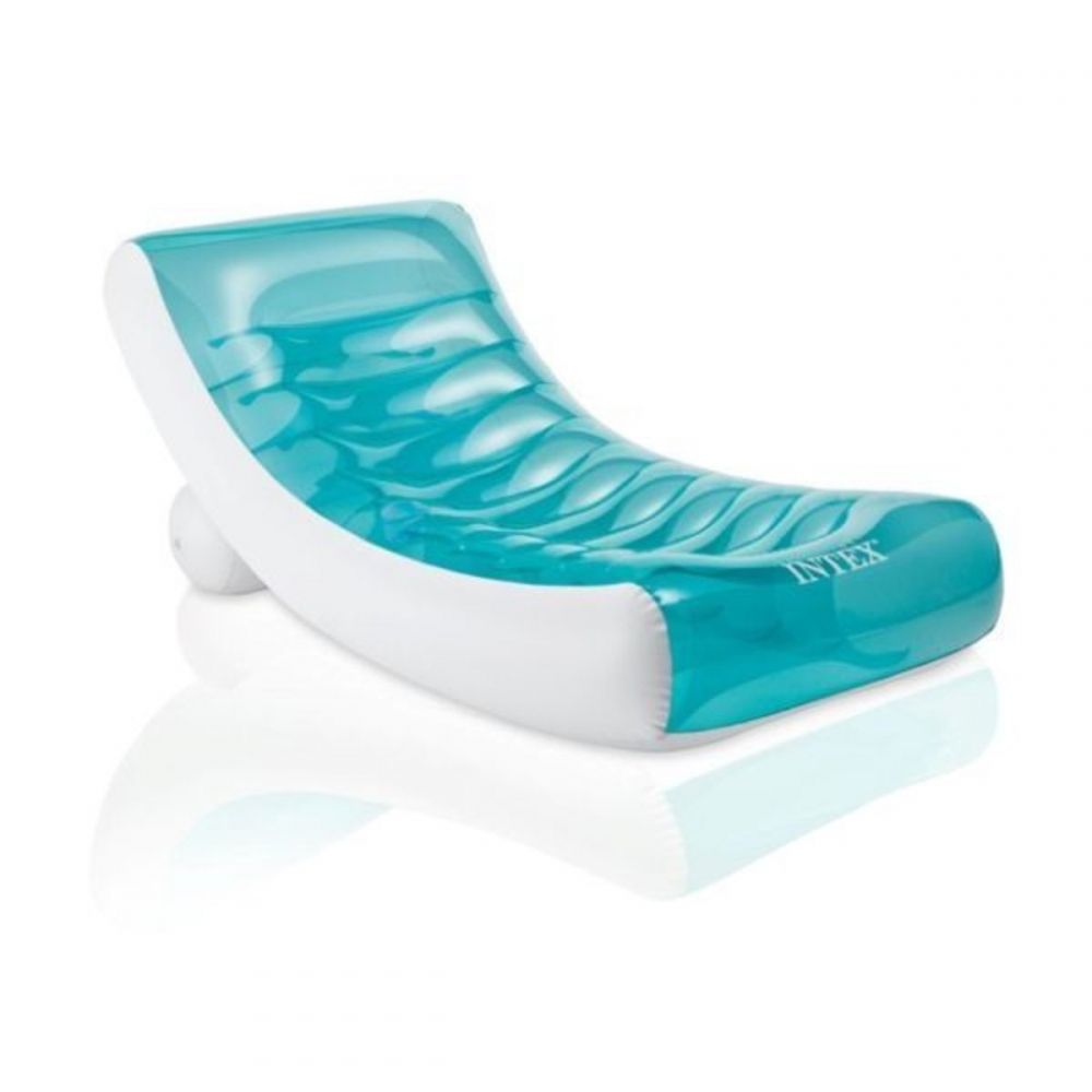 COLCHÃO INFLÁVEL IBIZA C/ENCOSTO INTEX AZUL