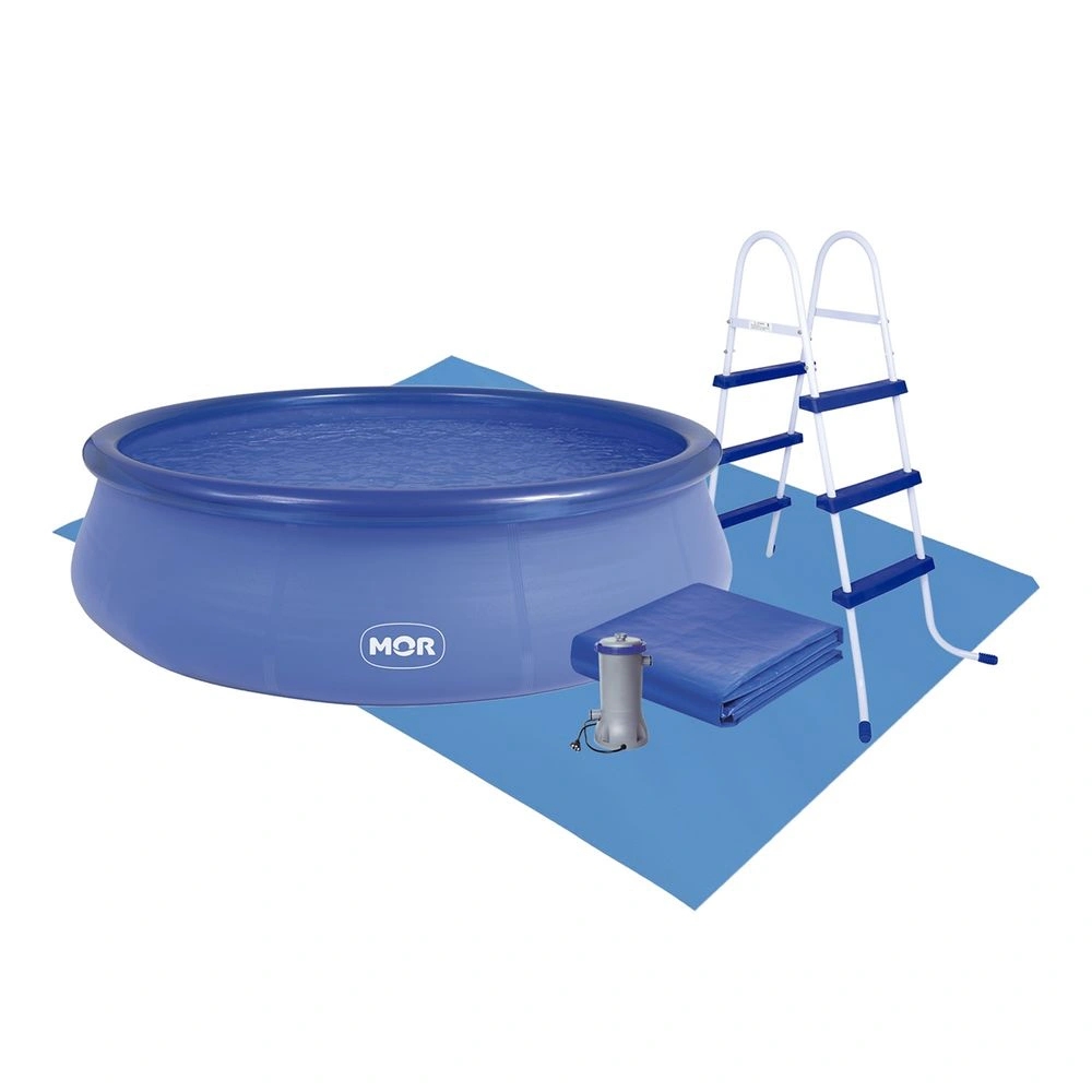 Piscina Inflável Redonda 9.000L Combo 220V Mor