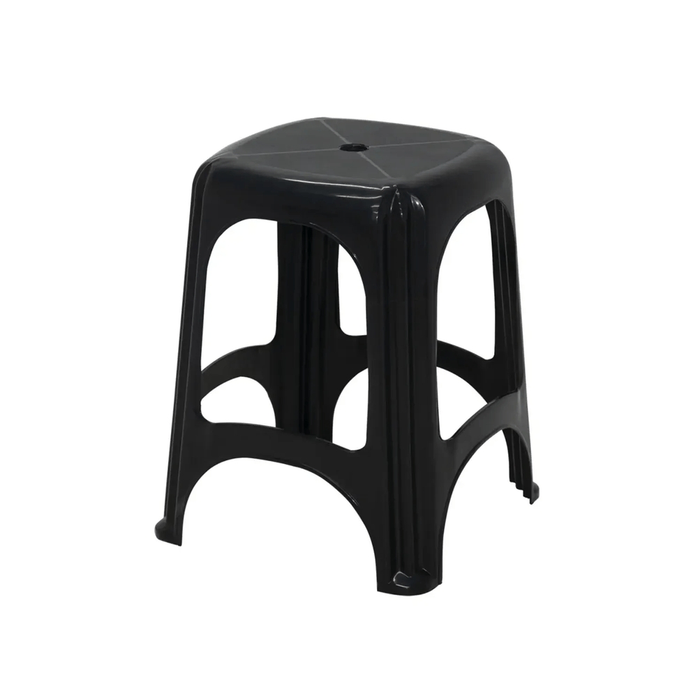 BANQUETA PLASTICA TRAMONTINA NITEROI 100KG PRETA