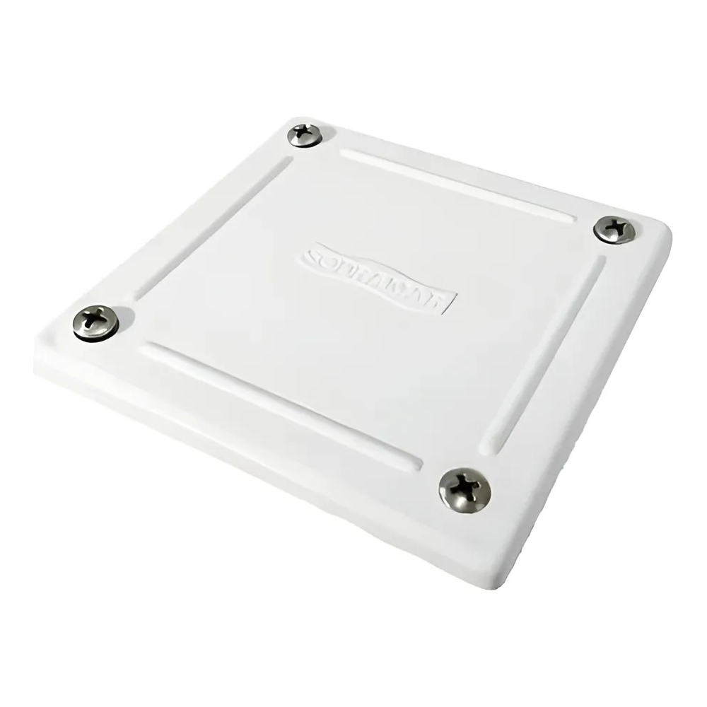 TAMPA CAIXA PASSAGEM SODRAMAR ABS BRANCO C/ PARAFUSOS