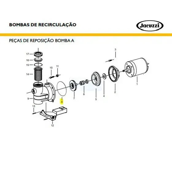 Anel Seção Quadrada Filtro e Bomba Jacuzzi
