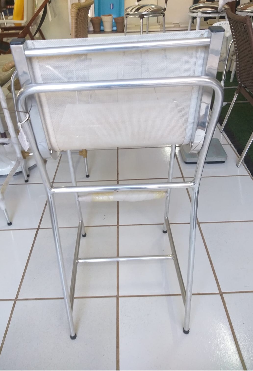 BRISA BANQUETA ALTA BALTICO ALUMINIO C/ TELA BRANCA